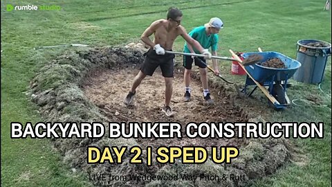 1 Hour in 1 Minute | Backyard Bunker Construction Day 2