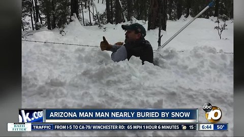 Arizona man survives after being buried by snow