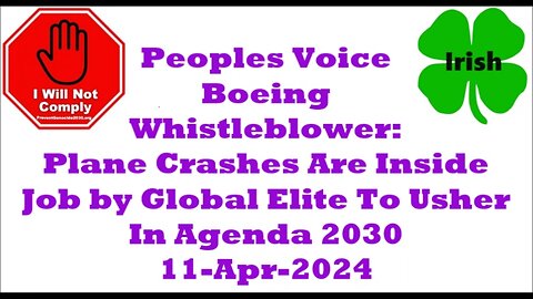 Boeing Whistleblower: Plane Crashes Are 'Inside Job' by Global Elite To Usher In Agenda 2030