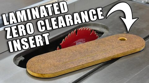 Making a Laminated Zero Clearance Table Saw Insert