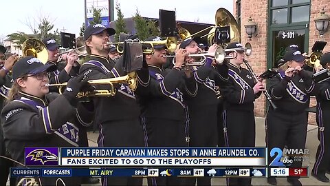 Purple caravan makes stops in Anne Arundel County