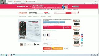 Dica de placa de vídeo na promoção 11.11 RX580 8GB por 368,04 Reais.