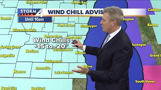 Wind chills well below zero Thursday