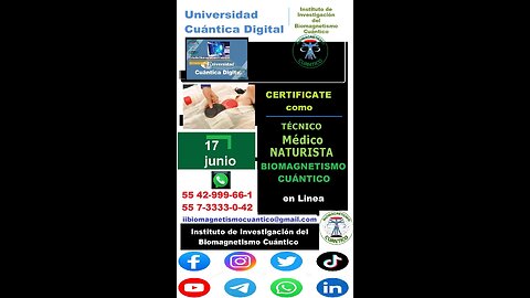 Conviértete en Técnico Médico Naturista en Biomagnetismo Cuántico Curso en Línea