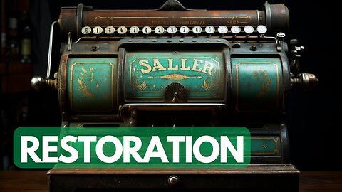 Restoration of Rusty 1914 National Cash Register - With Original Lit Top Sign, St. Paul Saloonkeeper