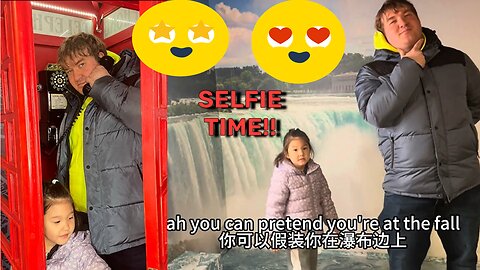 Foreign Husband and Daughter Visit Overseas Selfie Spots, Capture All Scenes