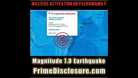 Another Massive ACTIVATION again today on Pachamama Magnitude 7.0 Earthquake in Fiji (Ring of Fire)