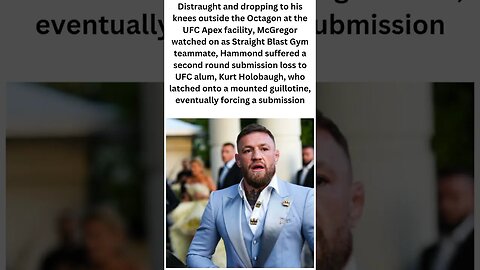 ConorMcGregor is upset after footage of teammate Lee Hammond'loss on The Ultimate Fighter 31 leaked