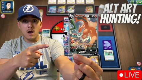 Late Night Saturday Livestream! Alt Art Hunting On PTCGO! Live!