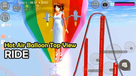 Hot Air Balloon Top View ❤️ || SAKURA SCHOOL SIMULATOR ❤️ #sakura #gameplay #hotairballoon