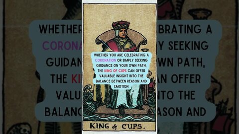 CORONATION TAROT! King of Cups! #shorts #coronation #tarot