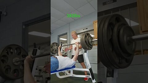 385lbs Raw Bench, Crazy old man