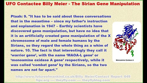 Billy Meier UFO Contact Reports - QA Demands from Plejaren for the Cure for the Aggressive Genes