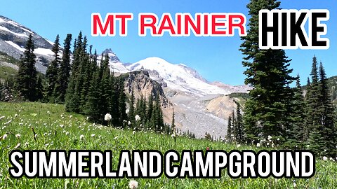 Mt Rainier Wa hike Summerland trail to campground