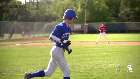 Covington Catholic baseball player Sam France takes one for the team -- literally