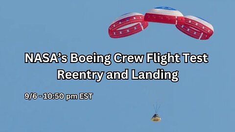 NASA’s Boeing Crew Flight Test Reentry and Landing