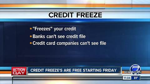 Credit freeze's are free starting Friday