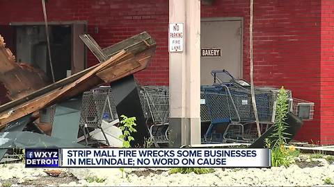 Fire at Melvindale strip mall forces some homes to evacuate