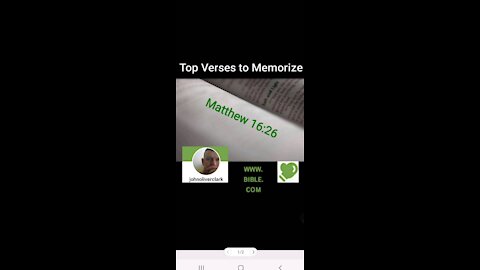 Top Verses To Memorize, Matthew 16:26