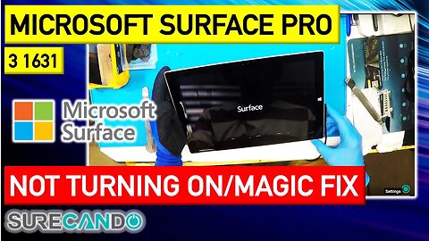 Microsoft Surface Pro 3 Not Turning on repair attempt. Magically works during screen removal.