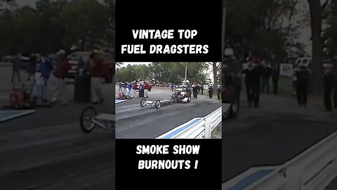 Vintage Top Fuel Dragster Full Send Smokey Burnouts! #shorts