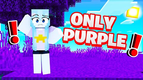 Minecraft BUT I can only build with PURPLE!