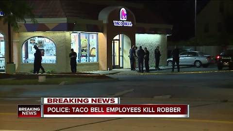 Police: Suspect in attempted robbery at Taco Bell on West 117th Street was shot, killed by employees