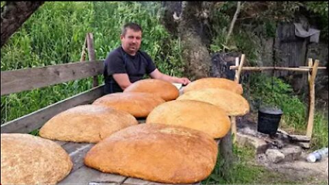 Life in the mountains. They made 50 kg of traditional Hutsul cow cheese: