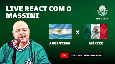 REACT ARGENTINA 2 X 0 MÉXICO! MESSI E CIA FORA DA COPA? AO VIVO.