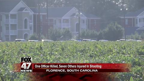 1 officer killed, 6 other officers wounded in SC shooting, suspect in custody