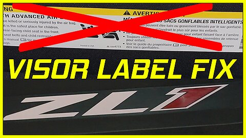 How-to Hide your UGLY Sun Visor Warning Labels!