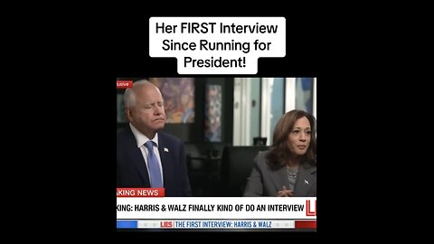 HARRIS and his TAMPON WALZ FIRST INTERVIEW SINCE RUNNING FOR U.S INC PRESIDENT CANDIDATES