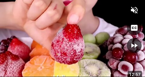 FROZEN FRUITS ASMR Strawberry, Kiwi,Grape.....