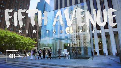 Early morning walk at 5th Avenue ▹ Walking tour 4k ▹ NYC street virtual tour