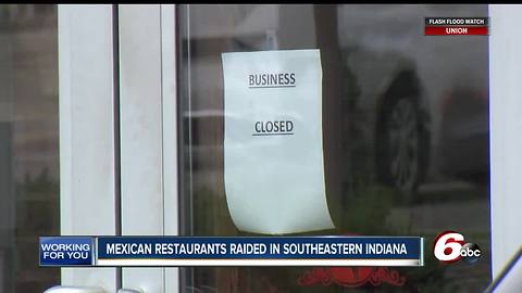 Excise officers raid Mexican restaurants in Greensburg, Rushville, Brookville