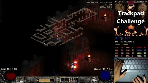 Diablo 2, Trackpad Only, on an Airplane - Flight 6 Finale!