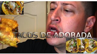 HOW TO MAKE TACOS DE ADOBADA WITH RED SALSA