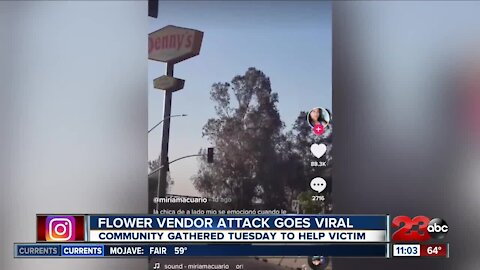 A local flower vendor attacked on the job, community steps in