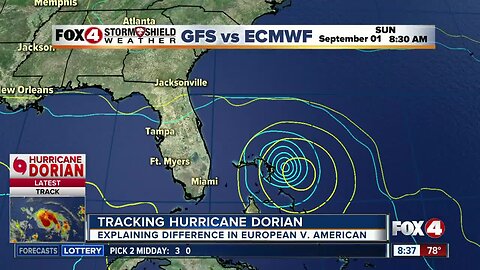 Forecast models starting to agree on path of Hurricane Dorian