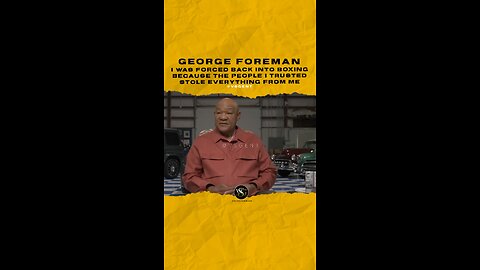 #georgeforeman I was forced back into 🥊 because the ppl I trusted stole from me🎥 @iamathlete