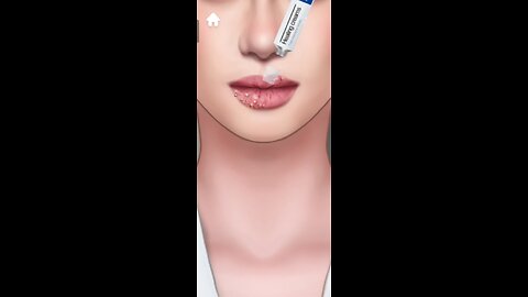 Satisfying dry lips therapy ASMR animation