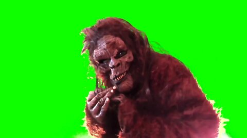 Bigfoot Creeps Away Green Screen HD FREE