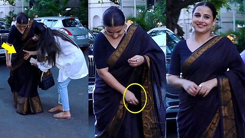 OOPS... Saree Khol Gayi Aur Fir.... 😱 Vidya Balan Suffers Uncomfortable Moment In Hot Black Saree