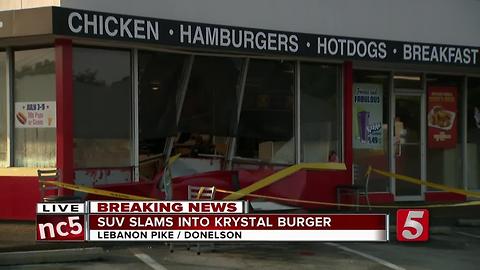 No Injuries After Driver Crashes Into Donelson Krystal