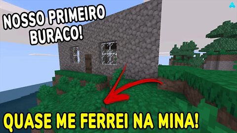 NOSSA PRIMEIRA CASA + MINERAÇÃO! - Minetest: MineClone 2 #2