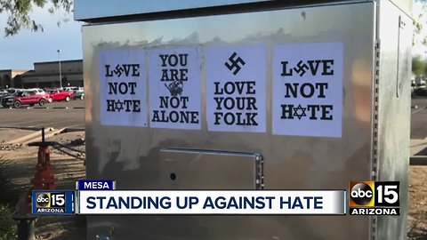 Swastikas signs posted near Mesa school