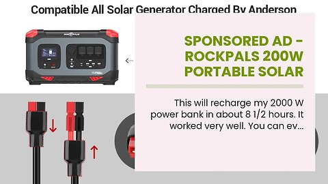 Sponsored Ad - ROCKPALS 200W Portable Solar Panels with Kickstand, Foldable Solar Panel Charger...