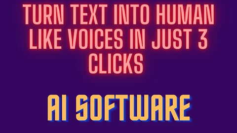 Transform Any Text Into A 100% Human-Sounding VoiceOver with only 3 clicks!