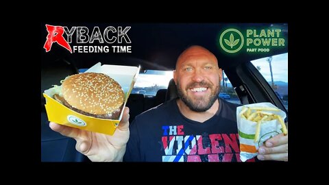 Ryback Feeding Time: Plant Power Fast Food Zac Attack & Buffalo Chicken Sandwich with Fries Mukbang