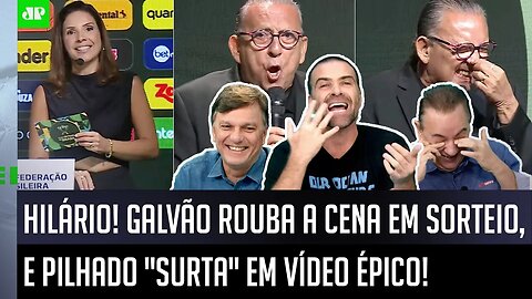 É DE CHORAR DE RIR! Pilhado SURTA com Galvão Bueno em SORTEIO, Flavio ALOPRA, e Mauro Cezar GARGALHA